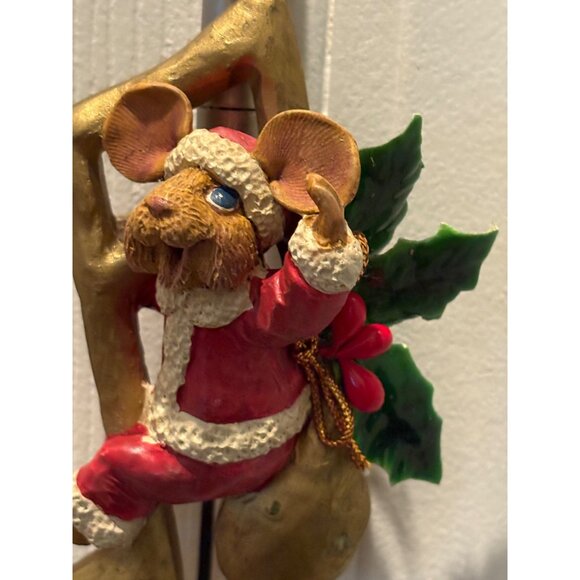 Kurt Adler Hole in the Wall Gang Santa Claus Mouse Ornament Musical Note - Picture 2 of 5